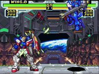 une photo d'Ã©cran de Mobile Suit Gundam Wing - Endless Duel sur Nintendo Super Nes